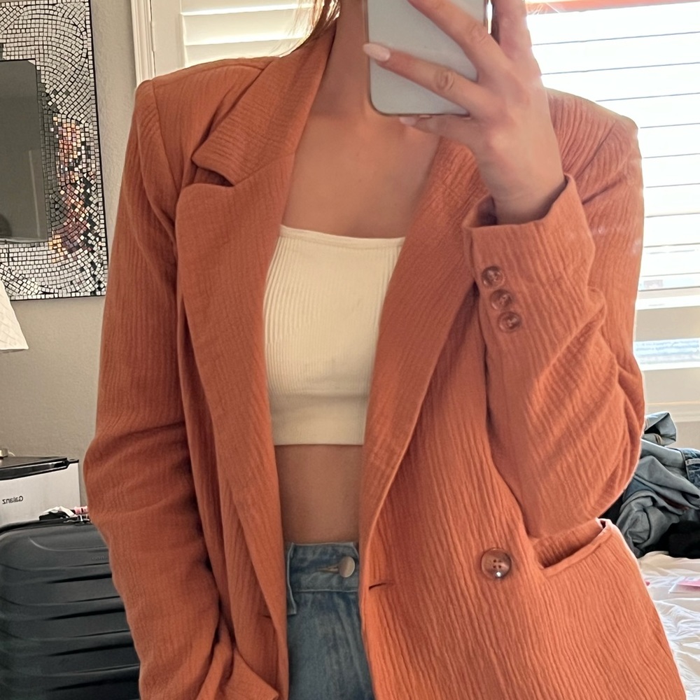 Coral Pink Blazer 💐
